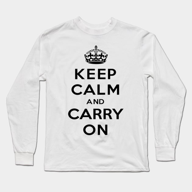 keep calm and carry on Long Sleeve T-Shirt by HTTC